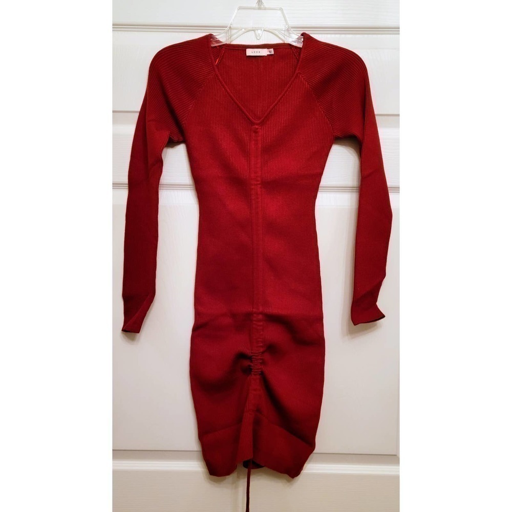 Lush Sweater Dress Long Sleeve Cinnamon Small - Picture 2 of 10